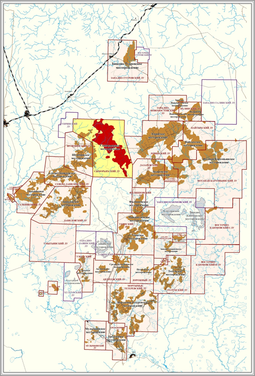 Карта салымское месторождение