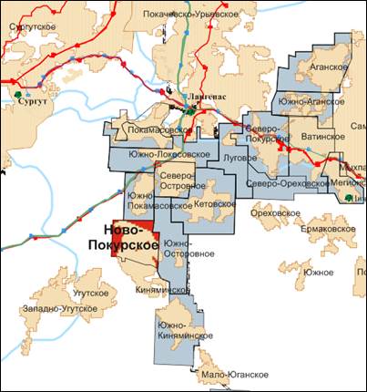 Обзорная схема района работ западно сургутское месторождение